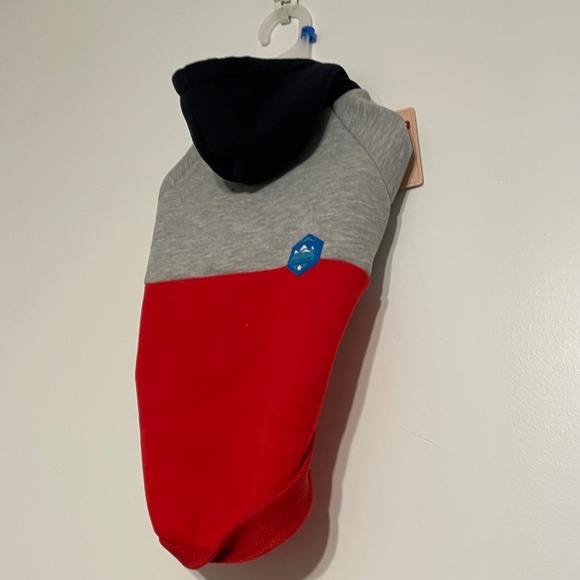 Alpine Crew Red Gray & Navy Dog Hoodie Sweatshirt - Picture 3 of 9